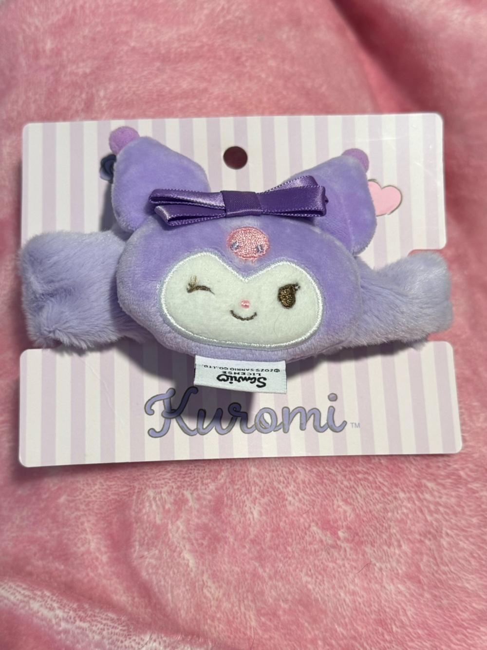 Sanrio Kuromi Plush Scrunchie - Lavender Purple